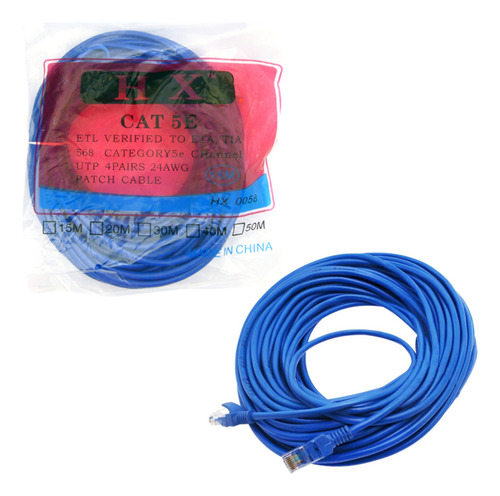 Cable De Red De 15 Metros Categoria 5e Utp