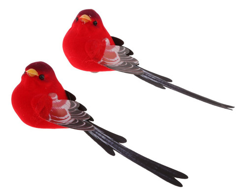Juego De 10 Decoración Realista Artificial Pájaro Falso