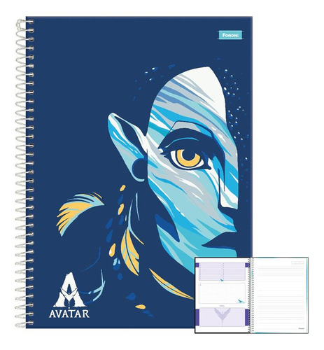 Caderno Univ 10mat 160fls Avatar Azul Foroni