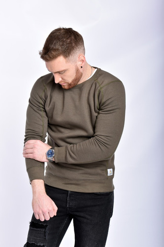 Imagen 7 de 10 de Buzo Clasico Hombre Cuello Redondo Algodon Friza Premium A39