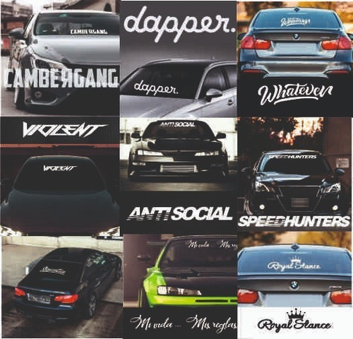 Imagen 1 de 3 de Calco Sticker Auto Parabrisa Jdm Fixa Tuning Carper Diem