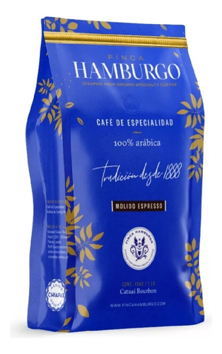 Café Espresso Molido Especialidad Finca Hamburgo 18pz 454g