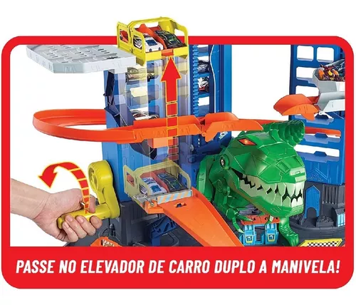 Hot Wheels - Pista de carros de brinquedo com garagem definitiva e dragão,  4 níveis, inclui 2 veículos ㅤ, HOT WHEELS SETS