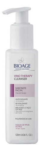 Cleanser Vino Therapy Sabonete Facial Bioage 120ml Momento de aplicação Dia/Noite Tipo de pele Todo tipo de pele