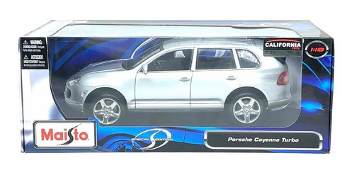 Imagem 1 de 6 de Miniatura De Porsche Cayenne Turbo Prata 1:18 Maisto