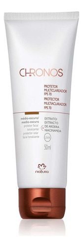 Natura Protetor Clareador Fps 70 Chronos Médio Escuro 50ml