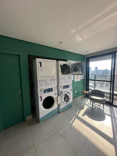 Apartamento Studio 28 Metros Mobiliado Completo À 100mts Metrô Brooklin