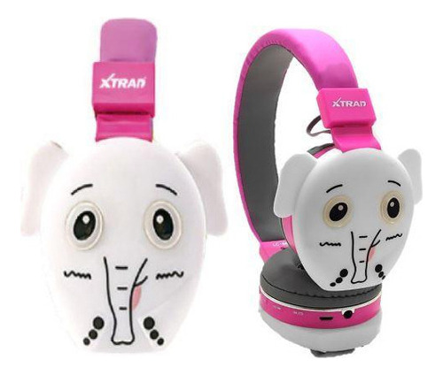 Fone De Ouvido Infantil Bluetooth Sd Fm Lc-866 Elefante