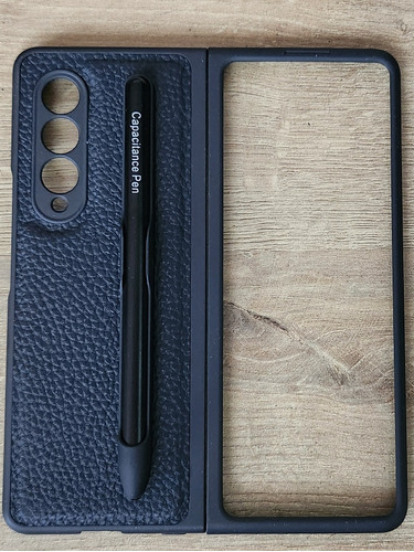 Funda De Cuero Con Soporte Para S Pen Para Samsung Z Fold 3