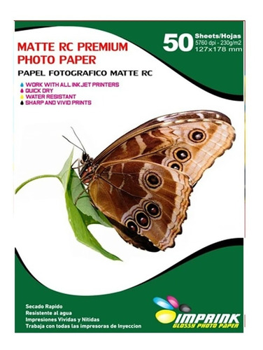 Papel Foto Premium Rc Luster  13x18/230g/50 Hojas