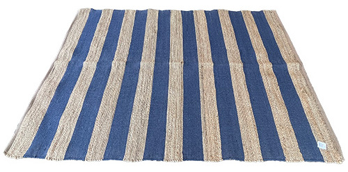 Alfombras De Yute Y Algodón 150x200 Azul 4037