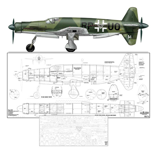 Plano Rc Dornier Do-335 / Pdf ( Envio X Mail )