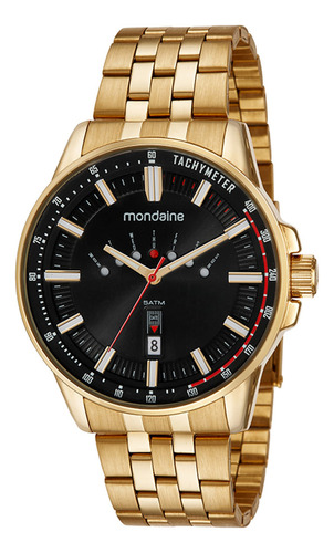 Relógio Mondaine Taquímetro Dourado Masculino 32226gpmvde3