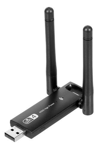 Adaptador Usb Con Antenas Wifi Duales Wireless-n Rate 4 Negr