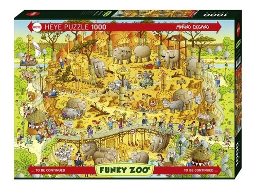 Puzzle 1000pz- African Habitat -funky Zoo - Heye 29639