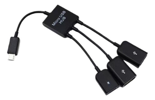 Cabina De Adaptador De Hub Otg Host Dual Micro Usb 2.0 Para