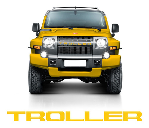Adesivo Grade Troller T4 2015/2021 Emblema Frontal Amarelo