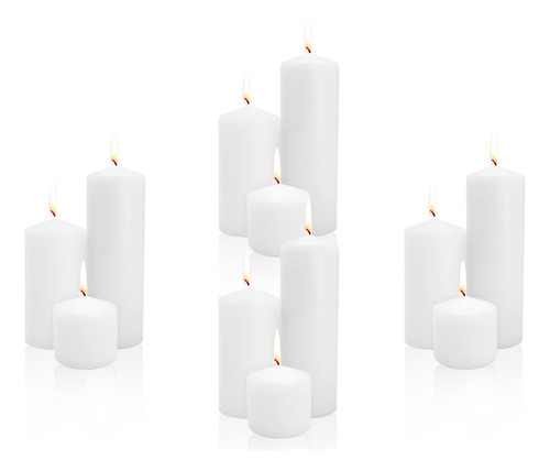 Royal Imports, Juego De Velas Estilo Columna, Para Bodas, Cu