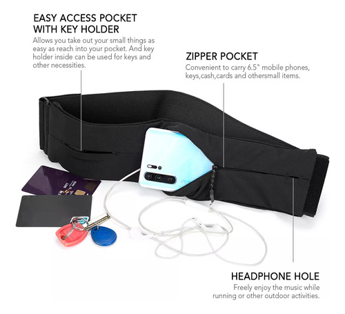Bolsa Para Correr Al Aire Libre, Cinturón Delgado, Gimnasio