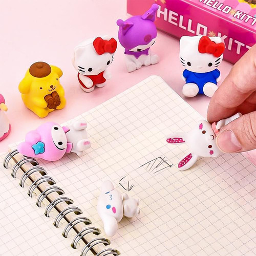 8 Pcs Lindos Borradores De Dibujos Animados 3d, Borradores D