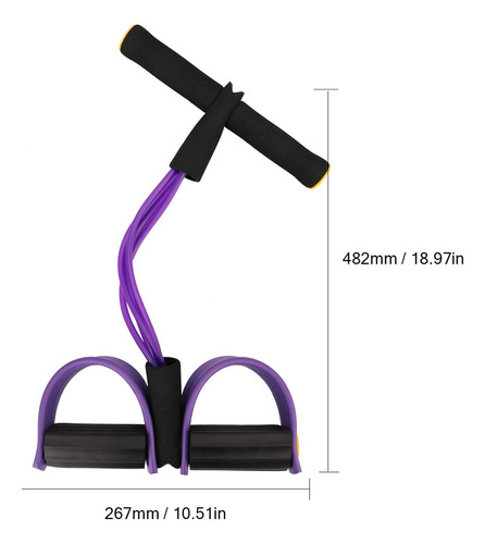 Pedal Home Rope Exeiser De Cuatro Tubos For Hacer Abdominal