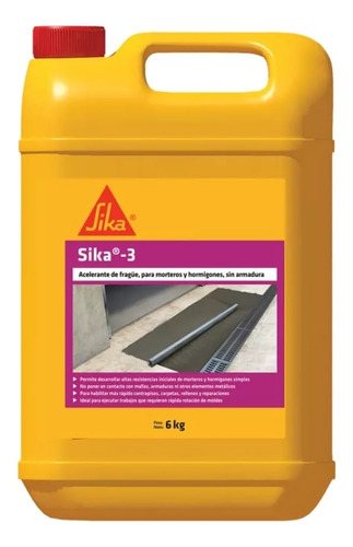 Acelerante De Frague Sika 3 X 2 Lts - Dos Unidades