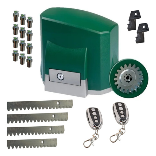 Paq. Motor Portón Corredizo Ch400 Kg + 5 M Cremallera Frecuencia 433 Tamaño Del Engranaje Z18