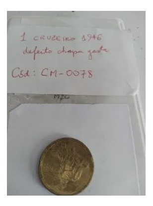 1 Cruzeiro 1946 Anômala Chapa Gasta Cm0078 (Usado)