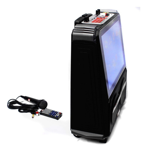 Karaoke Bocina Recargable Pantalla 14 Bluetooth Mic Usb Rec