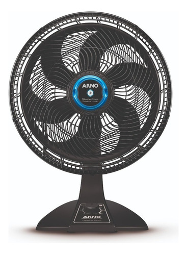 Ventilador de mesa Arno VF55 turbo preto com 6 pás de  polipropileno, 40 cm de diâmetro 220 V