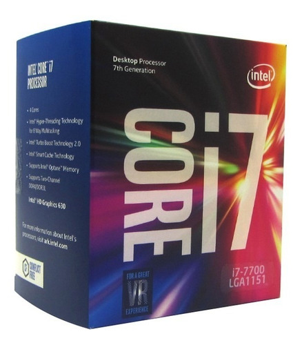 Procesador Intel Core I7-7700 8mb Caché L3 Lga1151 65w 14nm