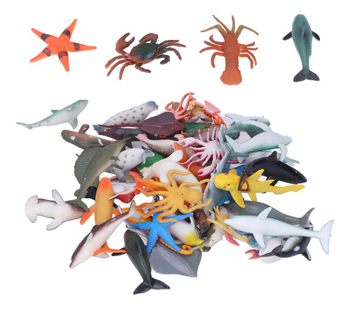 Minifiguras De Animales, 48 Unidades, Juguetes Marinos, De P