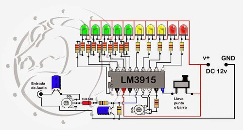 Kit Componentes Electrónicos Para Vumetro Listos Para Soldar