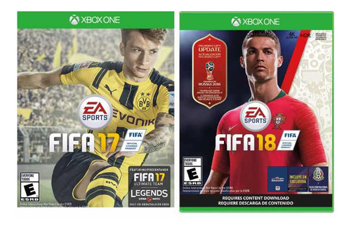 Fifa 17 Y Fifa 18 Xbox One Fisicos Compatibles Con Series X