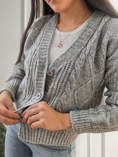 Cardigan De Mujer Con Botones Lana / Saco Sweater Pulover
