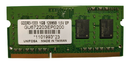 Memoria Ram Unifosa 1gb Ddr3-1333 Gu672203ep0200