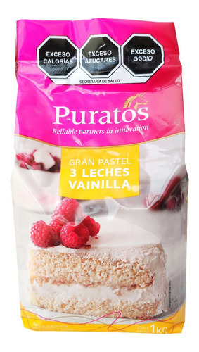 Harina Preparada Para Pastel 3 Leches Puratos Vainilla 1kg