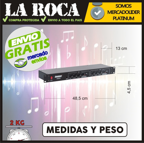 Crossover Activo 2 Vias Stereo Lexsen Cr223 3 Vias Mono