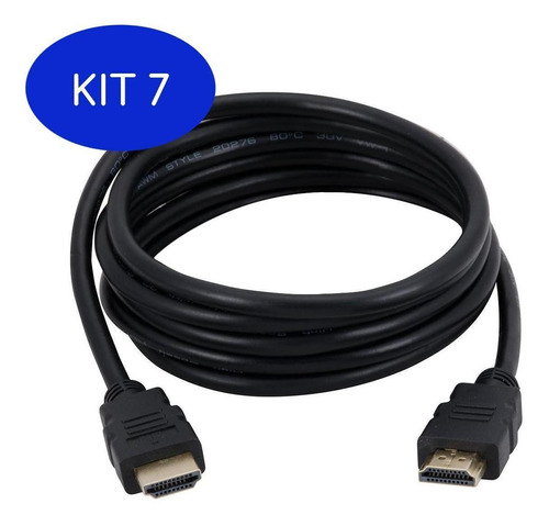 Kit 7 Cabo Hdmi M/hdmi M 1.4 1,5m