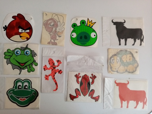 10 Stikers Angry Birds Ranas Toro Hormiga Lagartija Animales