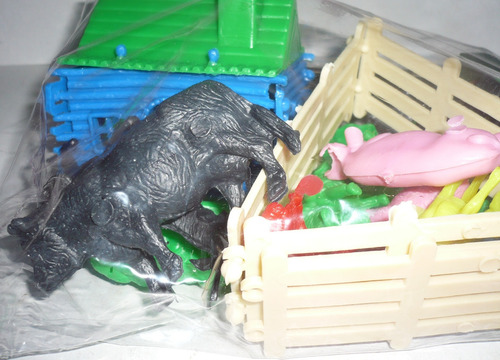 Cabaña Set Con Animales De Granja - Juguete Escala Bootleg