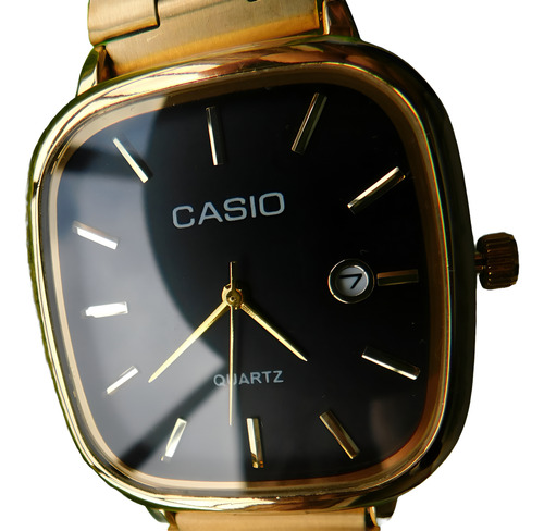 #casio Relógio Mov't 3298 Made In Japan Sem Uso Leia Dourado Dourado Preto (Usado)