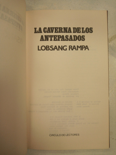 Libro La Caverna De Los Antepasados - Lobsang Rampa