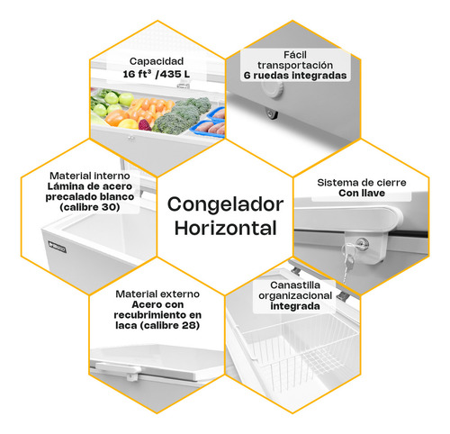 Congelador Horizontal Congeco-16 Rhino Color Blanco