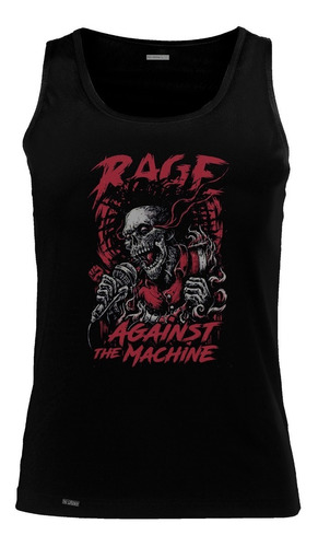 Camiseta Esqueleto Rage Against Themachine Calavera Rock Sbo