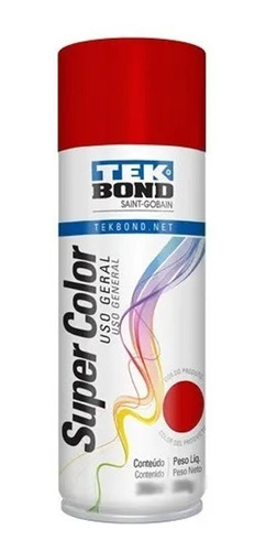 Pintura En Aerosol Uso General Rojo 140g/200ml Tek Bond