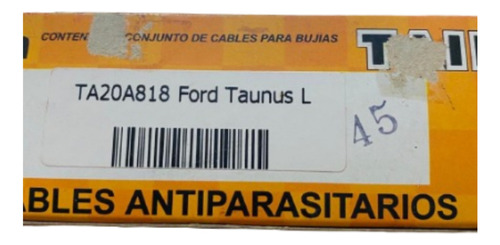 Cable De Bujias Antiparasitarios Taillot  Ford Taunus L