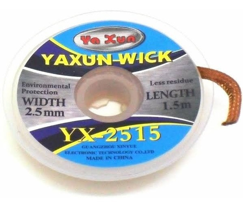 Malha Dessoldadora De Cobre - Yx 2515 (2,5mm - 1.5m) Yaxun