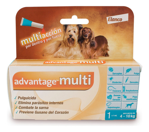 Advantage Multi® Antipulgas Y Parásitos Perros De 4 A 10 Kg