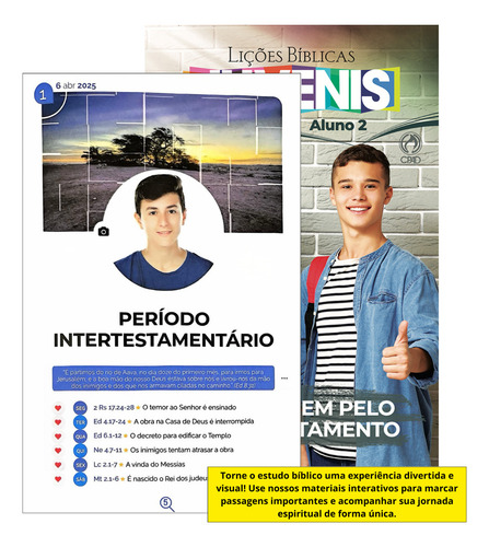 Revista Lições Bíblicas Ebd Juvenis Aluno 2º Trimestre 2025